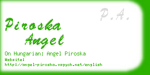 piroska angel business card